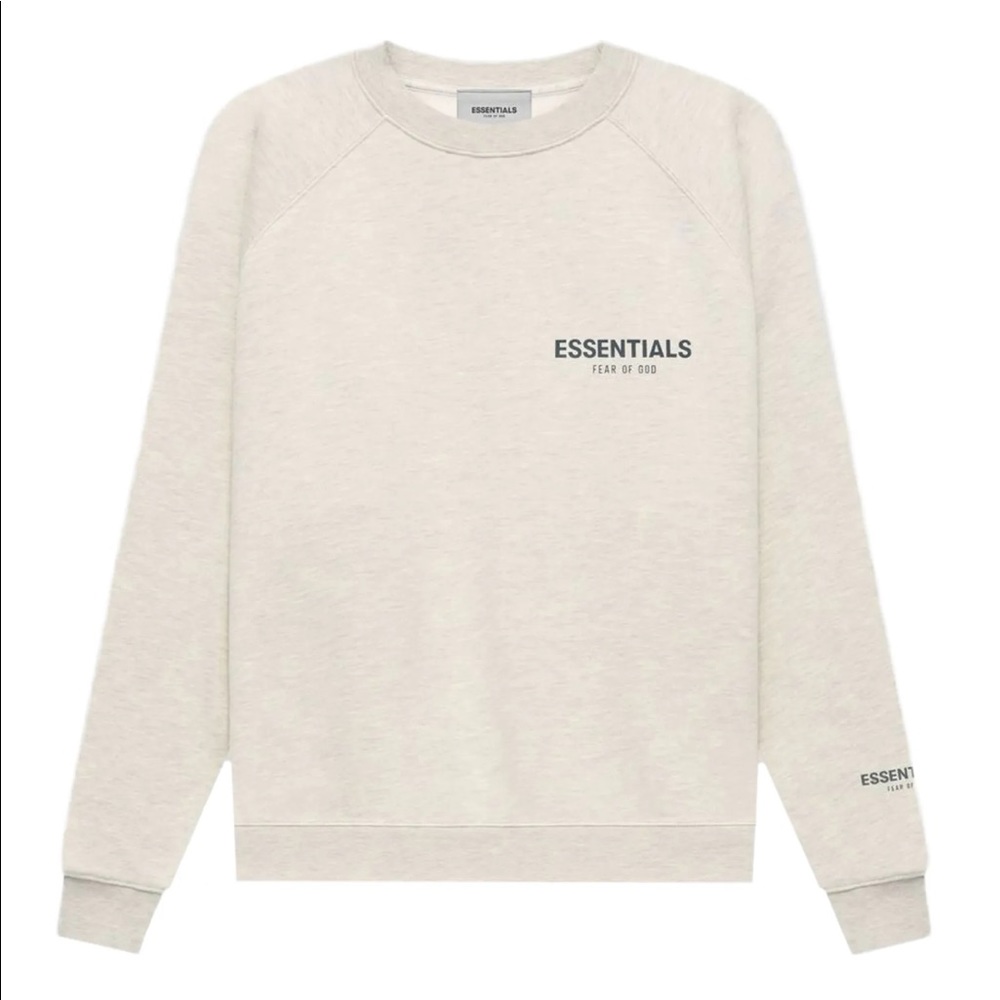 Fear of God Essentials Crewneck (Unisex SM)-Oatmeal